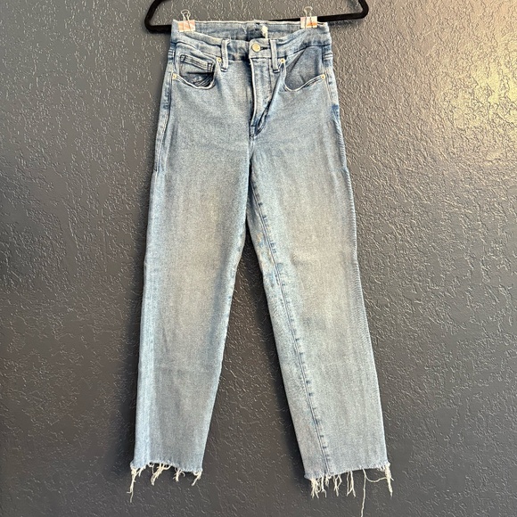 Good American Good Straight Raw Edge Jeans - Picture 1 of 5